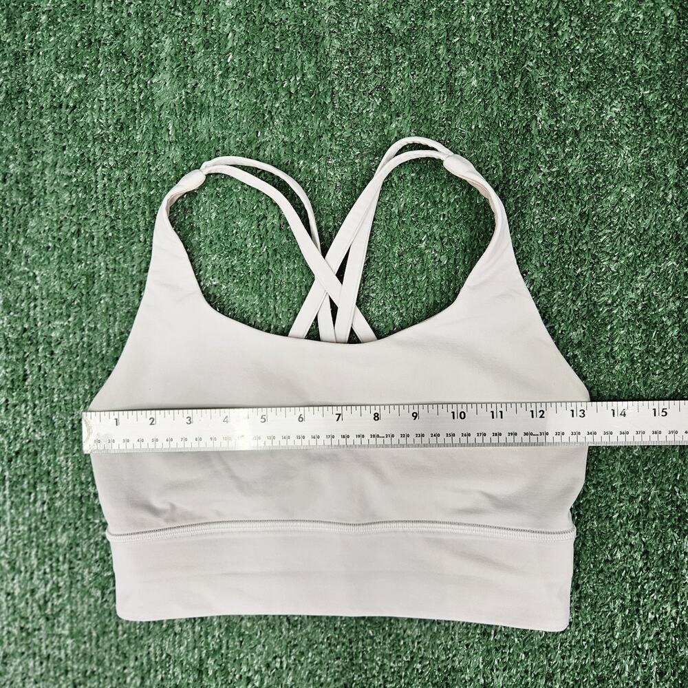 Lululemon White Energy Sports Bra High Neck Support Women’s Size 6 - Picture 6 of 7